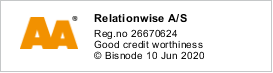 Our company is credit worthy according to Bisnode's credit assessment system that is based on a number of decision rules. This credit rating is updated on a daily basis, and always shows the current rating and date.